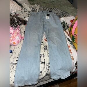 Primark Denim Straight-Leg Jeans in Light Blue